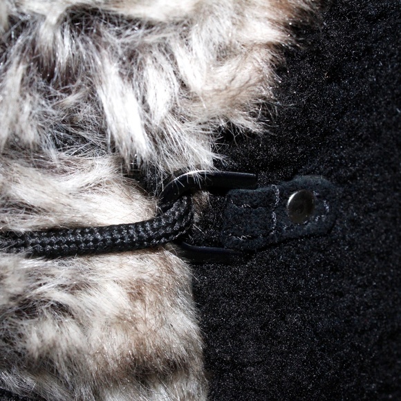 Talbots Tish Faux-Fur Ankle Boots in Black - Picture 8 of 15